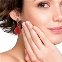 Orecchini Cianfrone Gioielli Donna in Argento Corallo CRISOR06 - CRISOR06